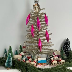 Pink Christmas Glass Ornaments Made in Poland